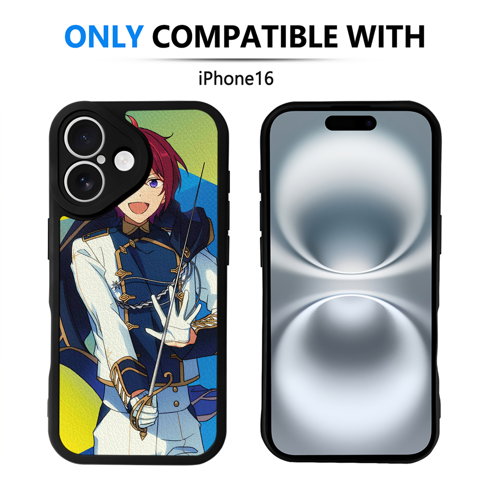 （画像用） あんさんぶるスターズ! Ensemble Stars 【iPhone 16シリーズ対応】シリコンスマホケース（レザー調） 材質：シリコン